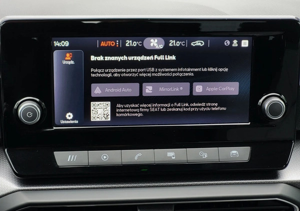 Seat Leon cena 82999 przebieg: 44915, rok produkcji 2021 z Sobótka małe 407